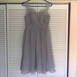 Grey, calf length dress!